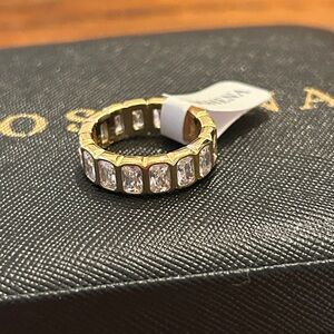 Oshena designer beachwear Gold faceted Stones ring size 7 NEW release!